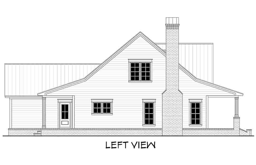 Country, Farmhouse, Traditional House Plan 51994 with 4 Beds, 3 Baths, 2 Car Garage Picture 2