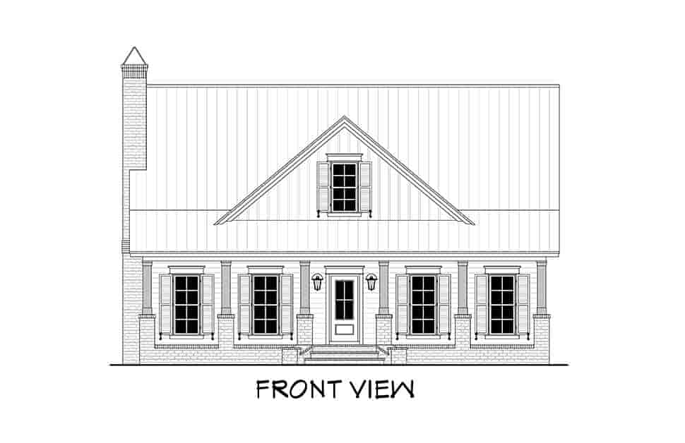 Country, Farmhouse, Traditional House Plan 51994 with 4 Beds, 3 Baths, 2 Car Garage Picture 3