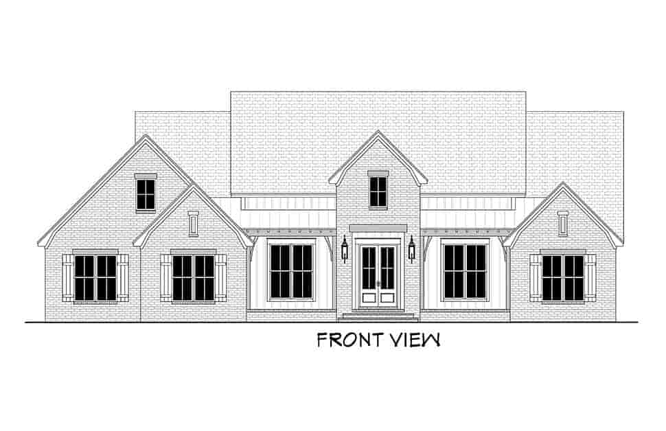 Country, Farmhouse, Traditional House Plan 51995 with 4 Beds, 4 Baths, 2 Car Garage Picture 3