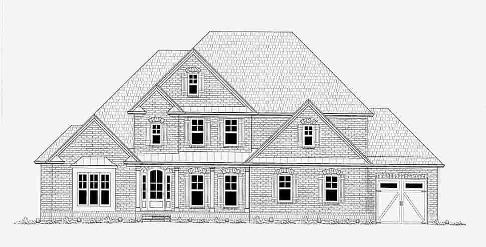 Traditional House Plan 52017 with 4 Beds, 4 Baths, 2 Car Garage Picture 3