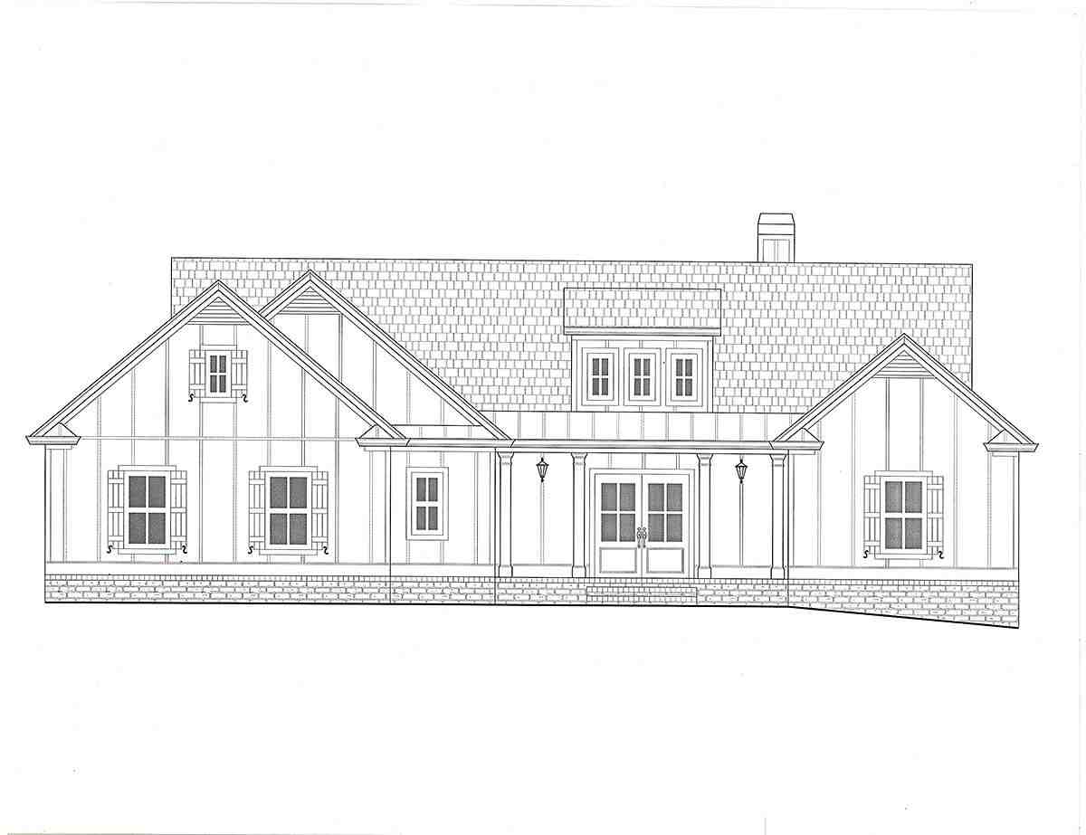 Craftsman, Farmhouse House Plan 52035 with 4 Beds, 4 Baths, 3 Car Garage Picture 1