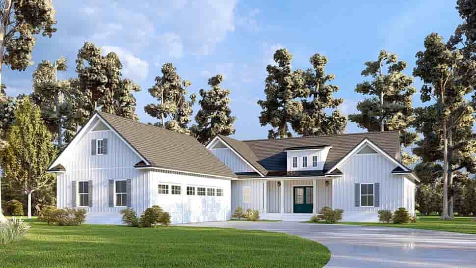 Craftsman, Farmhouse House Plan 52035 with 4 Beds, 4 Baths, 3 Car Garage Picture 2