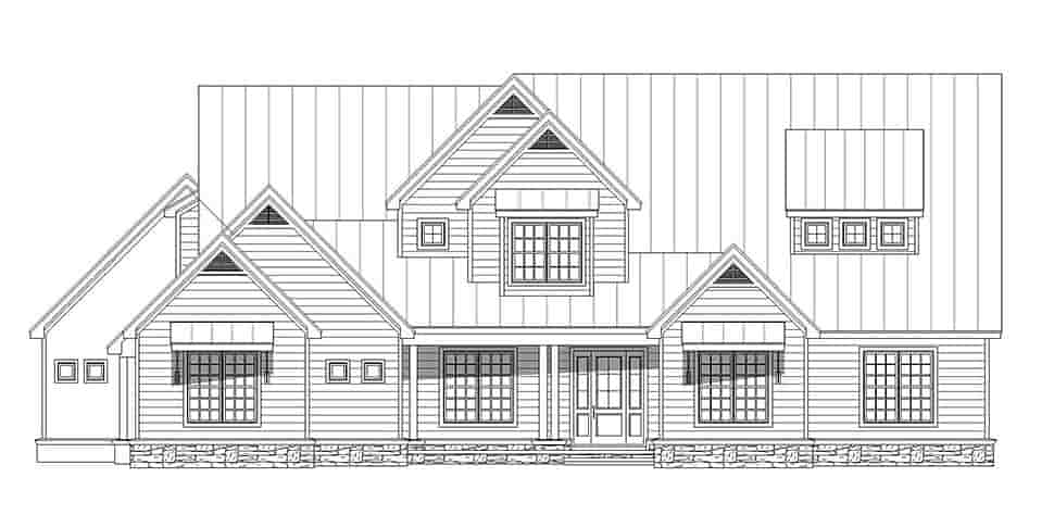 Country, Farmhouse, Traditional House Plan 52111 with 6 Beds, 5 Baths, 4 Car Garage Picture 3