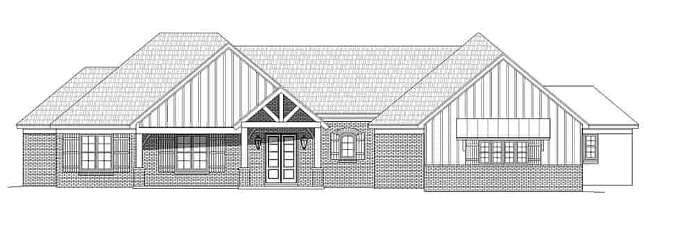 French Country, Ranch, Traditional House Plan 52117 with 3 Beds, 3 Baths, 3 Car Garage Picture 3