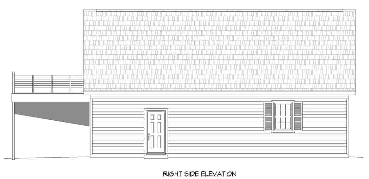 Country, Ranch, Traditional 4 Car Garage Apartment Plan 52119 Picture 1
