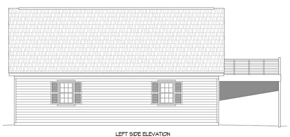 Country, Ranch, Traditional 4 Car Garage Apartment Plan 52119 Picture 2