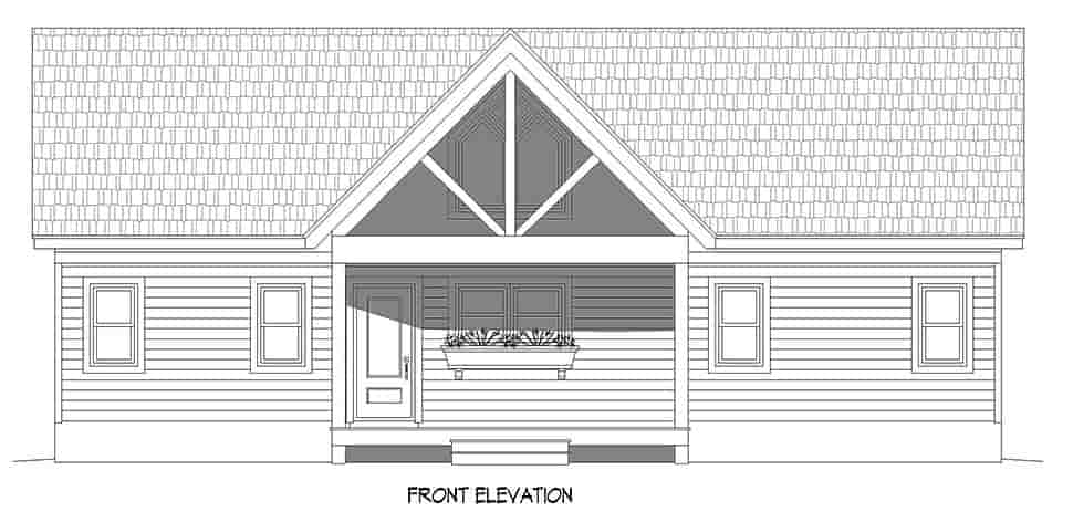 Country, Farmhouse, Traditional House Plan 52120 with 2 Beds, 2 Baths Picture 3