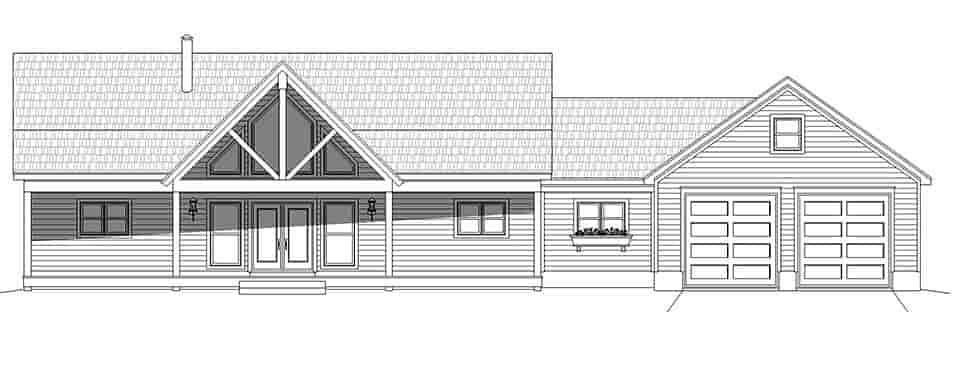 Country, Farmhouse, Traditional House Plan 52123 with 2 Beds, 2 Baths, 2 Car Garage Picture 3