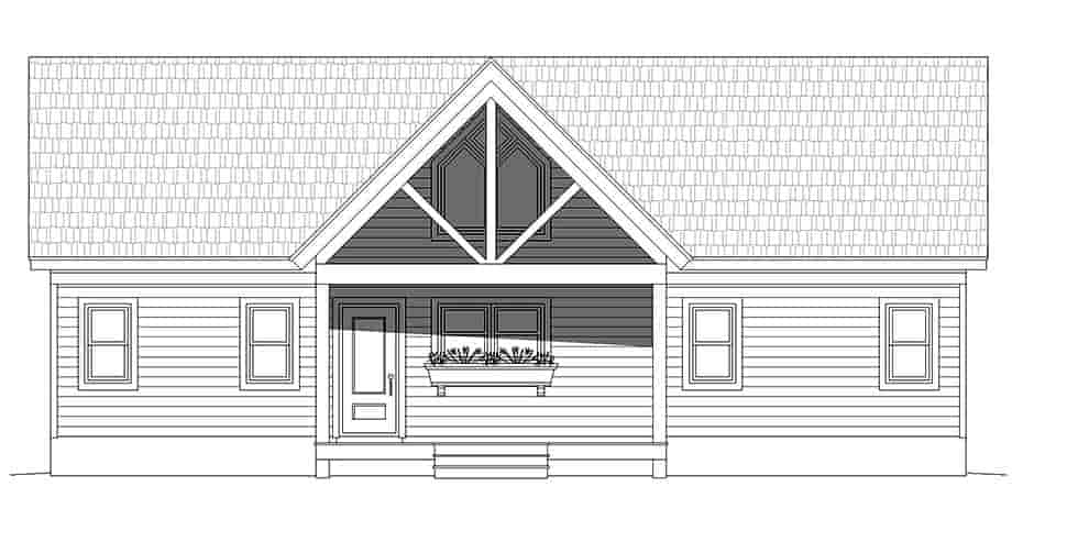 Country, Ranch, Traditional House Plan 52126 with 2 Beds, 2 Baths Picture 3