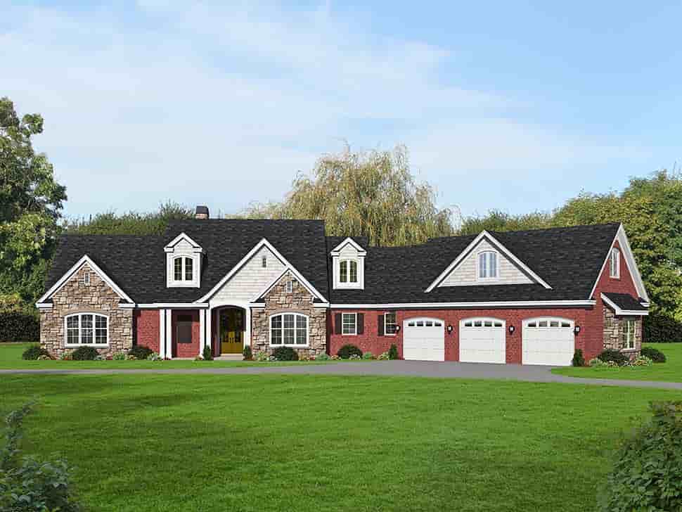 Country, Farmhouse, Traditional House Plan 52128 with 3 Beds, 3 Baths, 3 Car Garage Picture 6