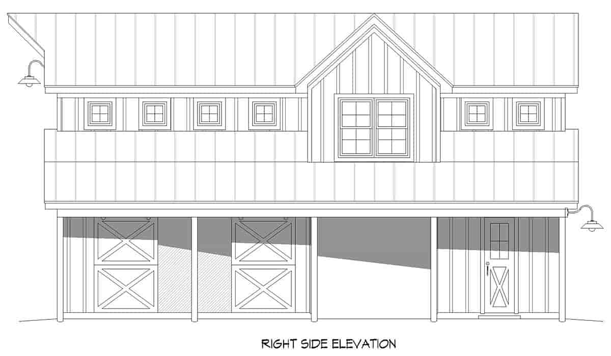 Country, Farmhouse, Ranch, Traditional 2 Car Garage Apartment Plan 52136 Picture 1