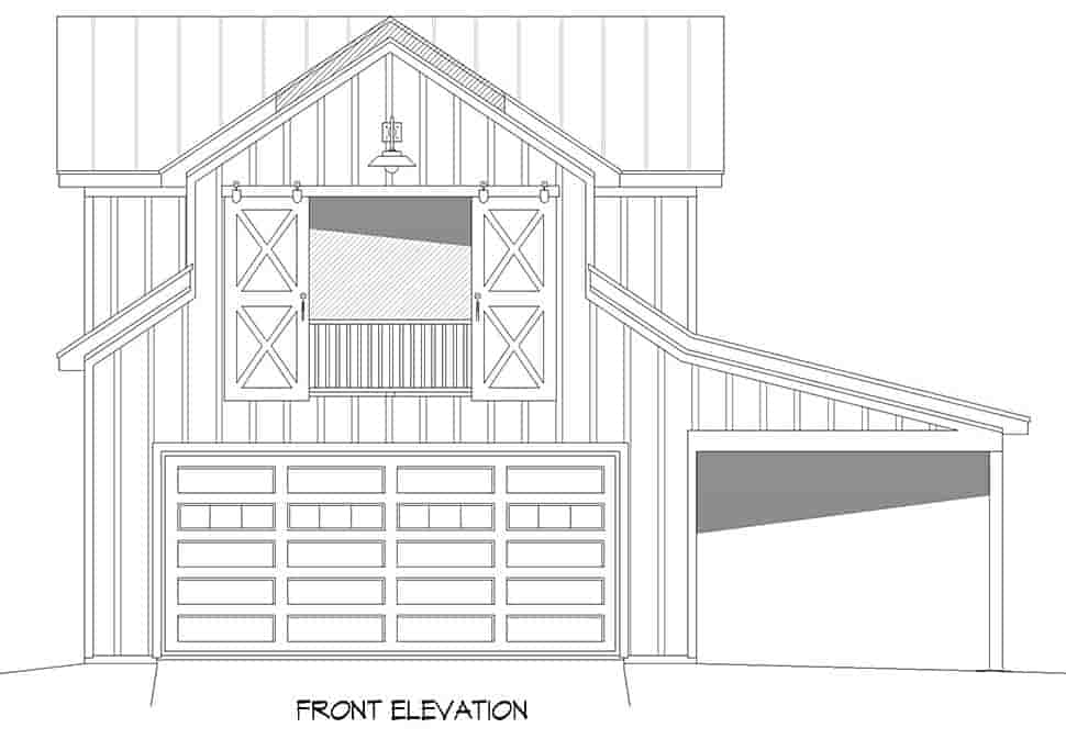 Country, Farmhouse, Ranch, Traditional 2 Car Garage Apartment Plan 52136 Picture 3