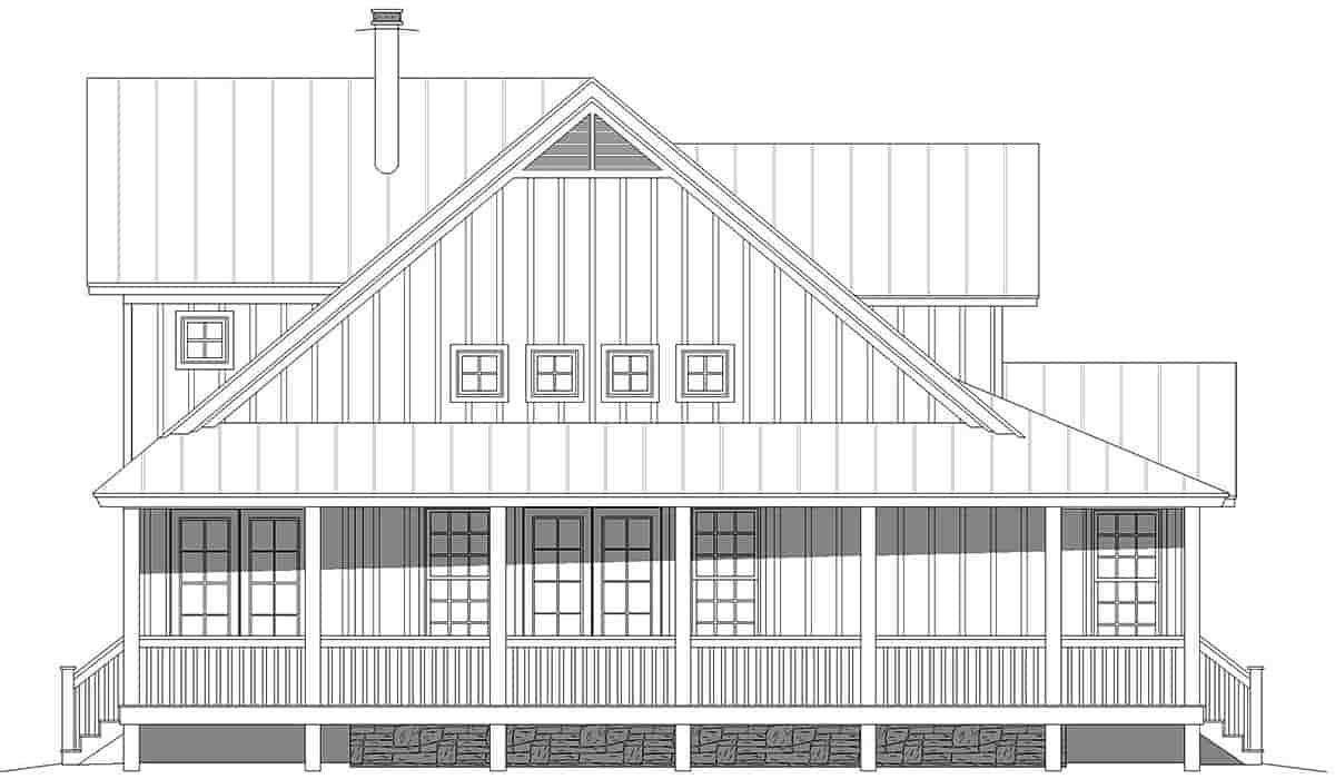 Country, Farmhouse, Traditional House Plan 52143 with 3 Beds, 4 Baths Picture 2