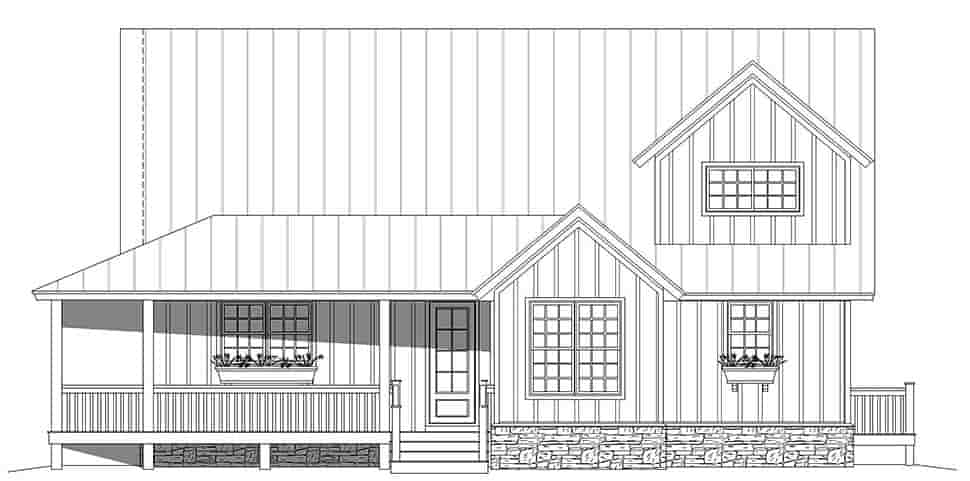 Country, Farmhouse, Traditional House Plan 52143 with 3 Beds, 4 Baths Picture 3