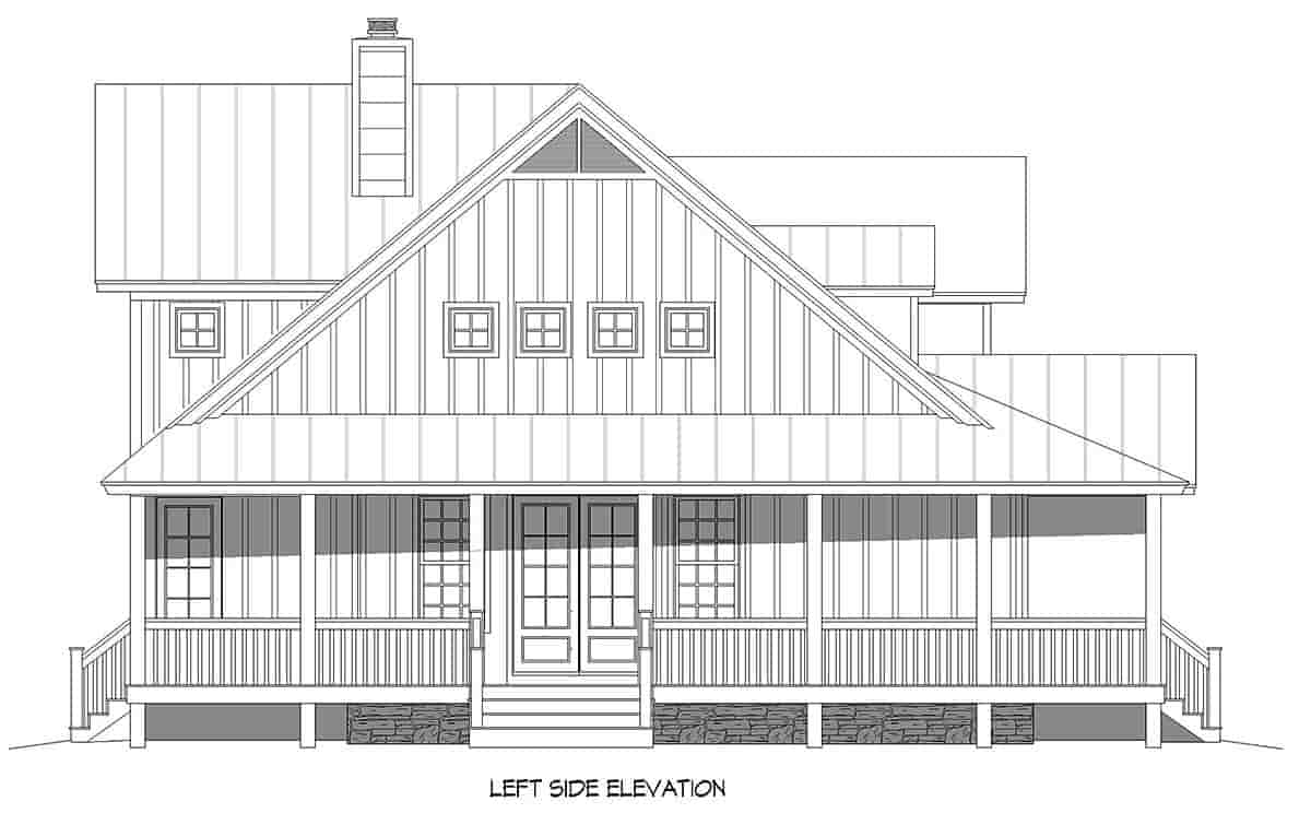 Country, Farmhouse, Traditional House Plan 52144 with 3 Beds, 3 Baths, 2 Car Garage Picture 2