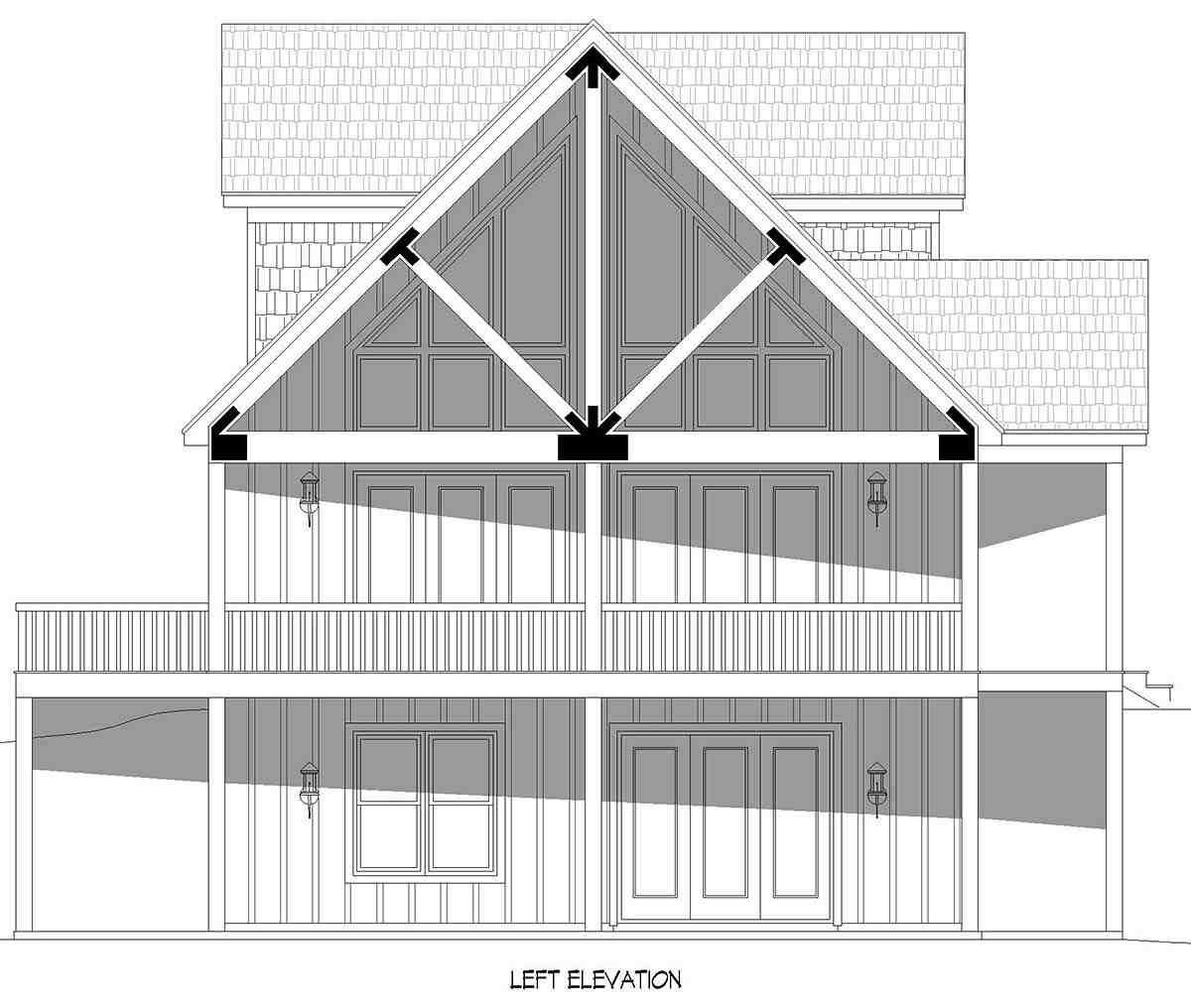 Cabin, Country, Craftsman, Farmhouse, Prairie House Plan 52148 with 3 Beds, 2 Baths, 2 Car Garage Picture 2