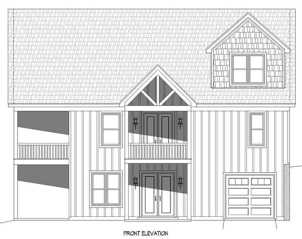 Cabin, Country, Craftsman, Farmhouse, Prairie House Plan 52148 with 3 Beds, 2 Baths, 2 Car Garage Picture 3