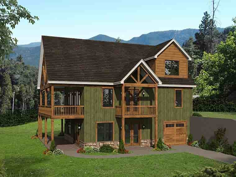 Cabin, Country, Craftsman, Farmhouse, Prairie House Plan 52148 with 3 Beds, 2 Baths, 2 Car Garage Picture 5