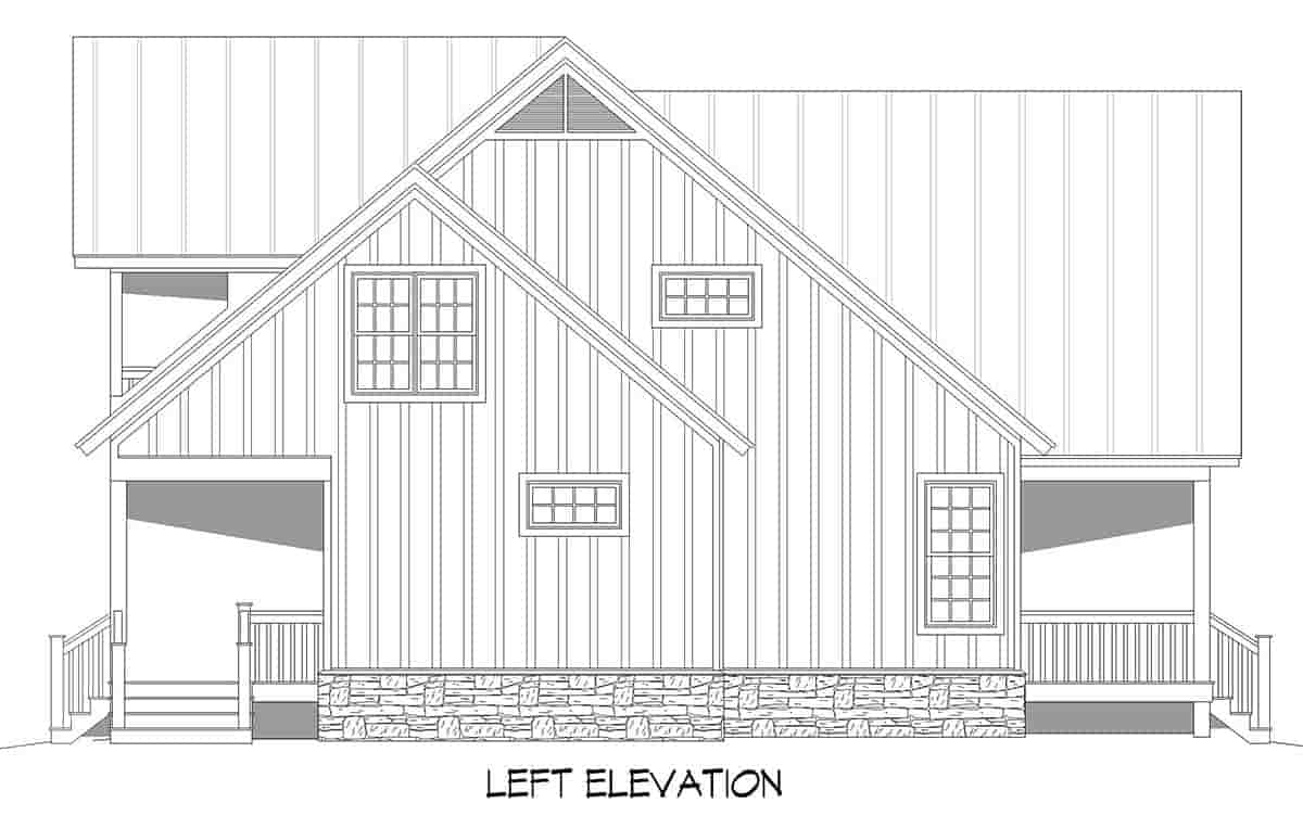 Cabin, Country, Farmhouse House Plan 52149 with 3 Beds, 3 Baths Picture 2