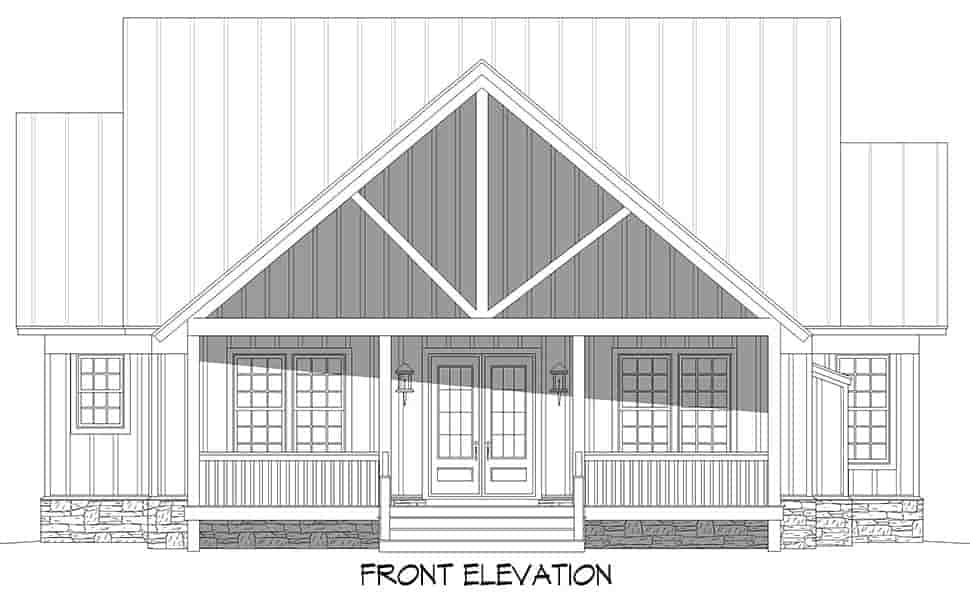 Cabin, Country, Farmhouse House Plan 52149 with 3 Beds, 3 Baths Picture 3
