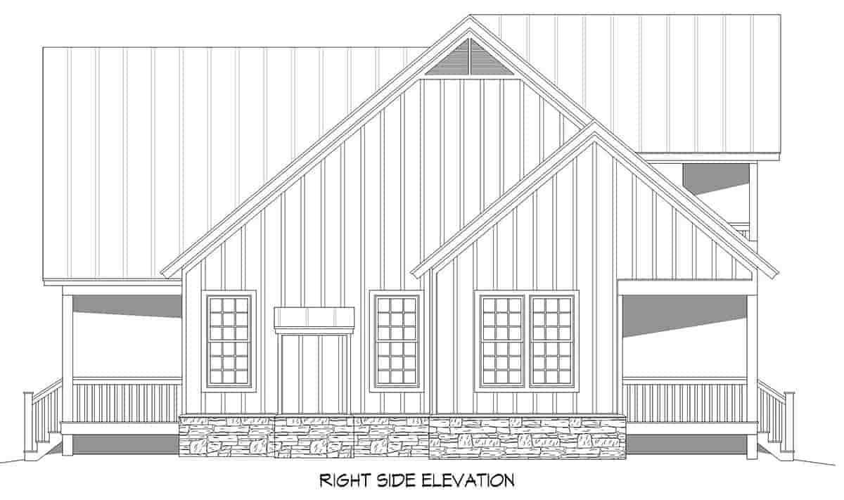 Cabin, Country, Farmhouse House Plan 52150 with 3 Beds, 3 Baths, 2 Car Garage Picture 1
