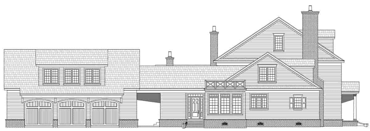 Colonial, Cottage, Country, Southern House Plan 52159 with 6 Beds, 6 Baths, 3 Car Garage Picture 2