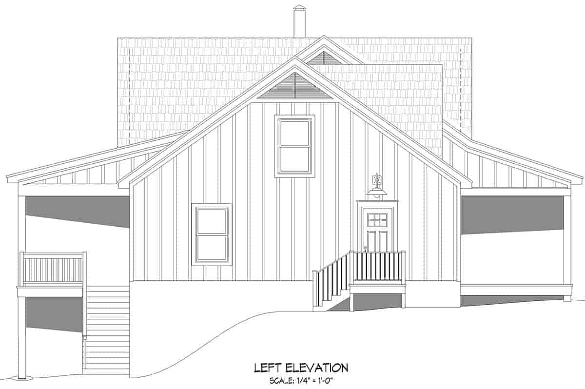 Country, Farmhouse, Traditional House Plan 52167 with 4 Beds, 3 Baths, 2 Car Garage Picture 2