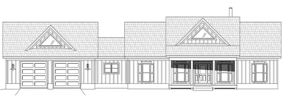 Country, Farmhouse, Traditional House Plan 52167 with 4 Beds, 3 Baths, 2 Car Garage Picture 3