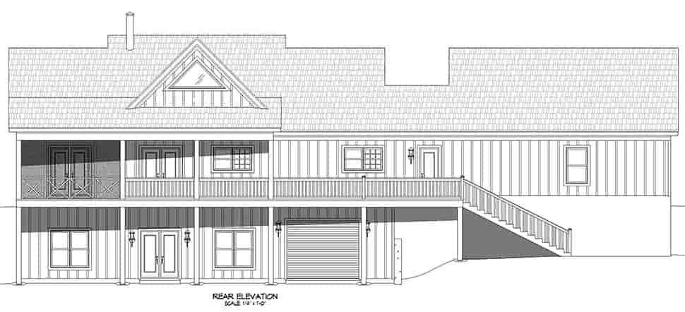 Country, Farmhouse, Traditional House Plan 52167 with 4 Beds, 3 Baths, 2 Car Garage Picture 4