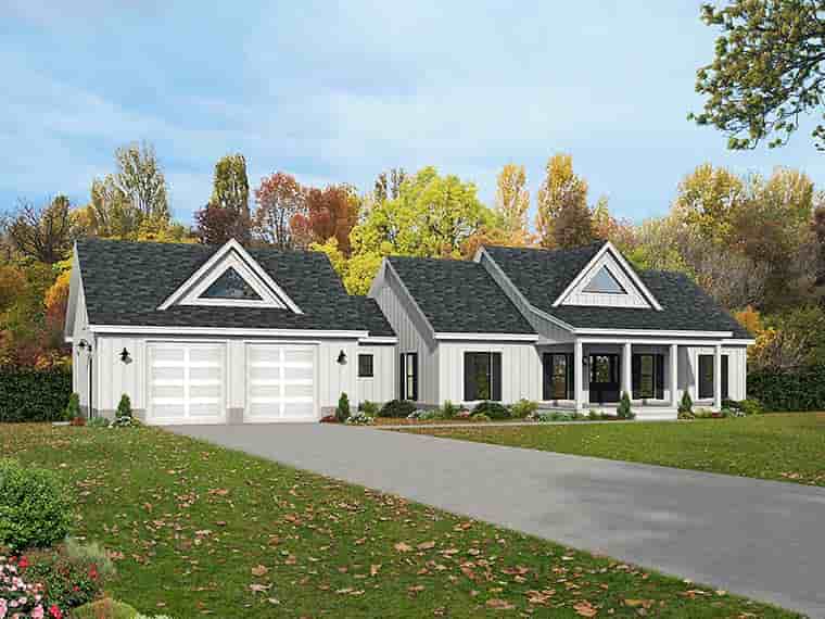 Country, Farmhouse, Traditional House Plan 52167 with 4 Beds, 3 Baths, 2 Car Garage Picture 5