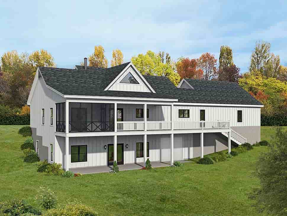 Country, Farmhouse, Traditional House Plan 52167 with 4 Beds, 3 Baths, 2 Car Garage Picture 6