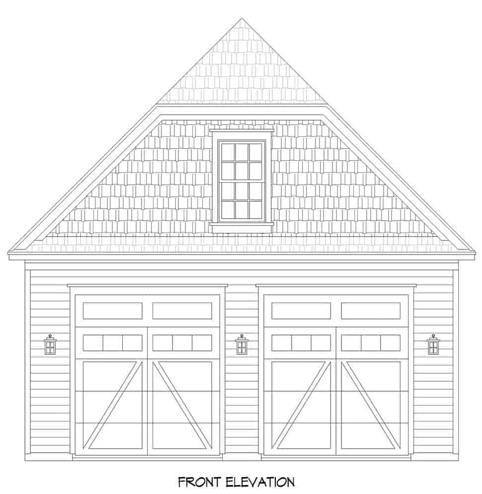 Bungalow, Cottage, Country, Craftsman, French Country 4 Car Garage Plan 52180 Picture 3