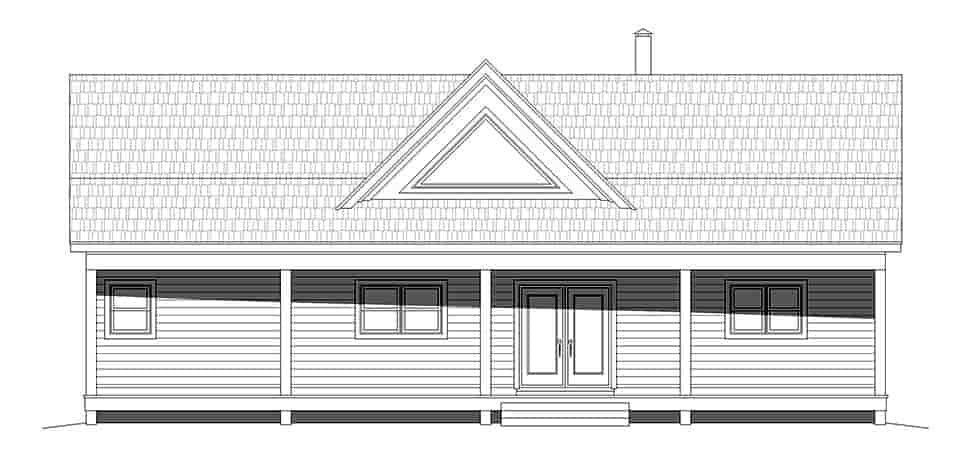 Country, Farmhouse, Ranch, Traditional House Plan 52196 with 2 Beds, 2 Baths Picture 3