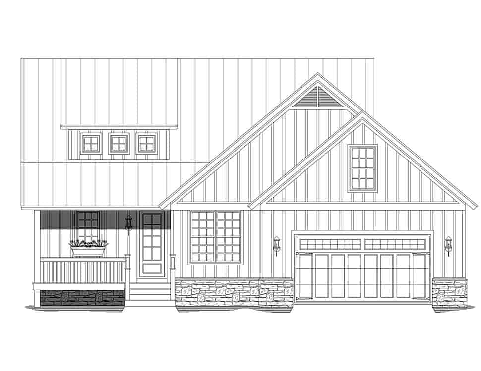 Bungalow, Craftsman, Farmhouse, Ranch House Plan 52197 with 3 Beds, 3 Baths, 2 Car Garage Picture 3
