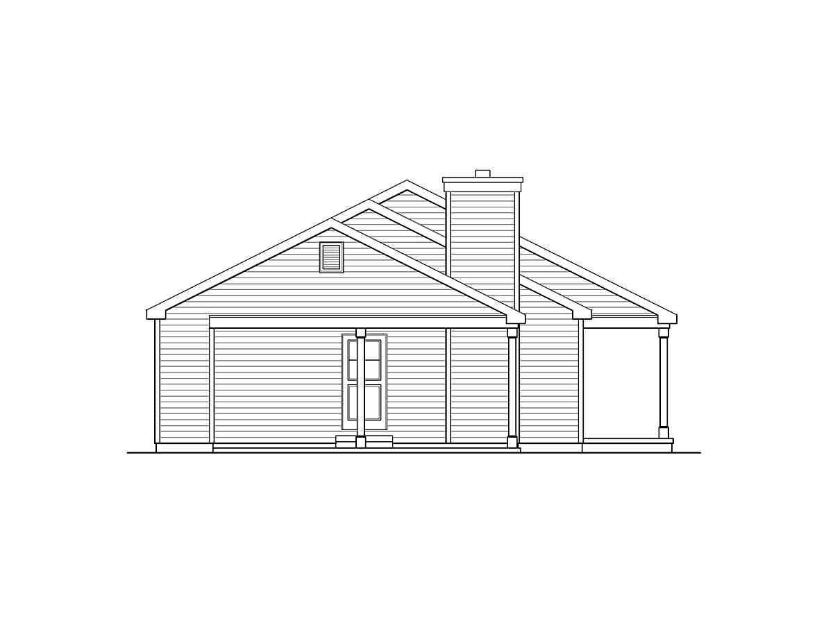 Ranch House Plan 52201 with 3 Beds, 2 Baths, 1 Car Garage Picture 2