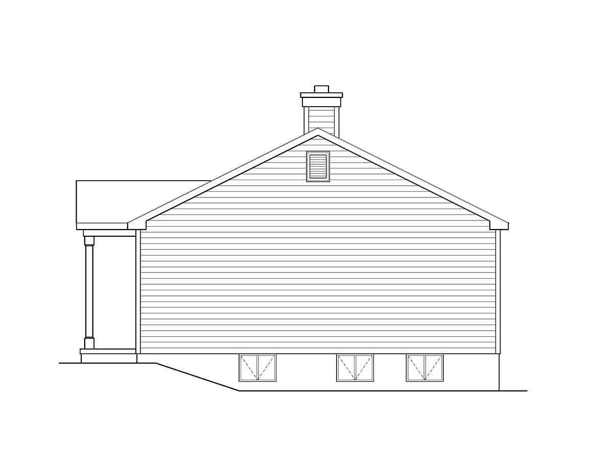 Ranch House Plan 52203 with 3 Beds, 1 Baths Picture 1