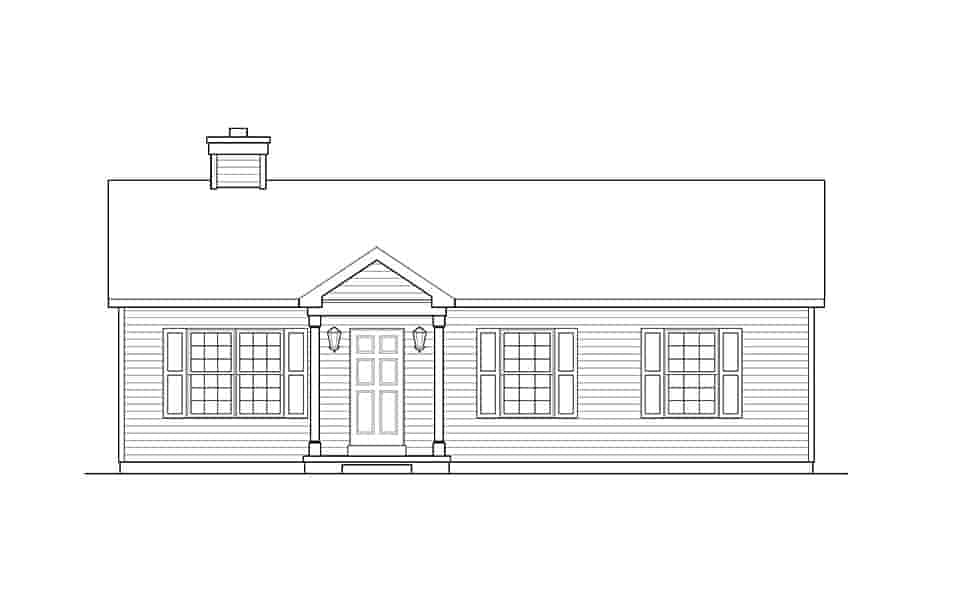 Ranch House Plan 52203 with 3 Beds, 1 Baths Picture 3