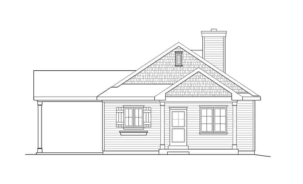 Ranch House Plan 52204 with 3 Beds, 2 Baths, 1 Car Garage Picture 3