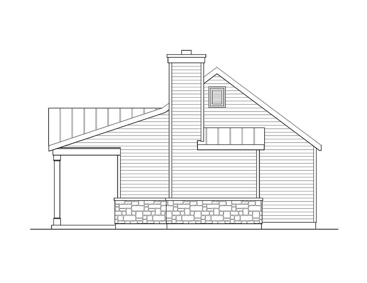 Cabin, Cottage House Plan 52205 with 1 Beds, 1 Baths Picture 1