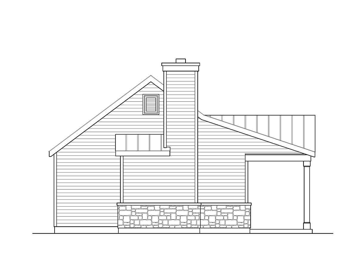 Cabin, Cottage House Plan 52205 with 1 Beds, 1 Baths Picture 2
