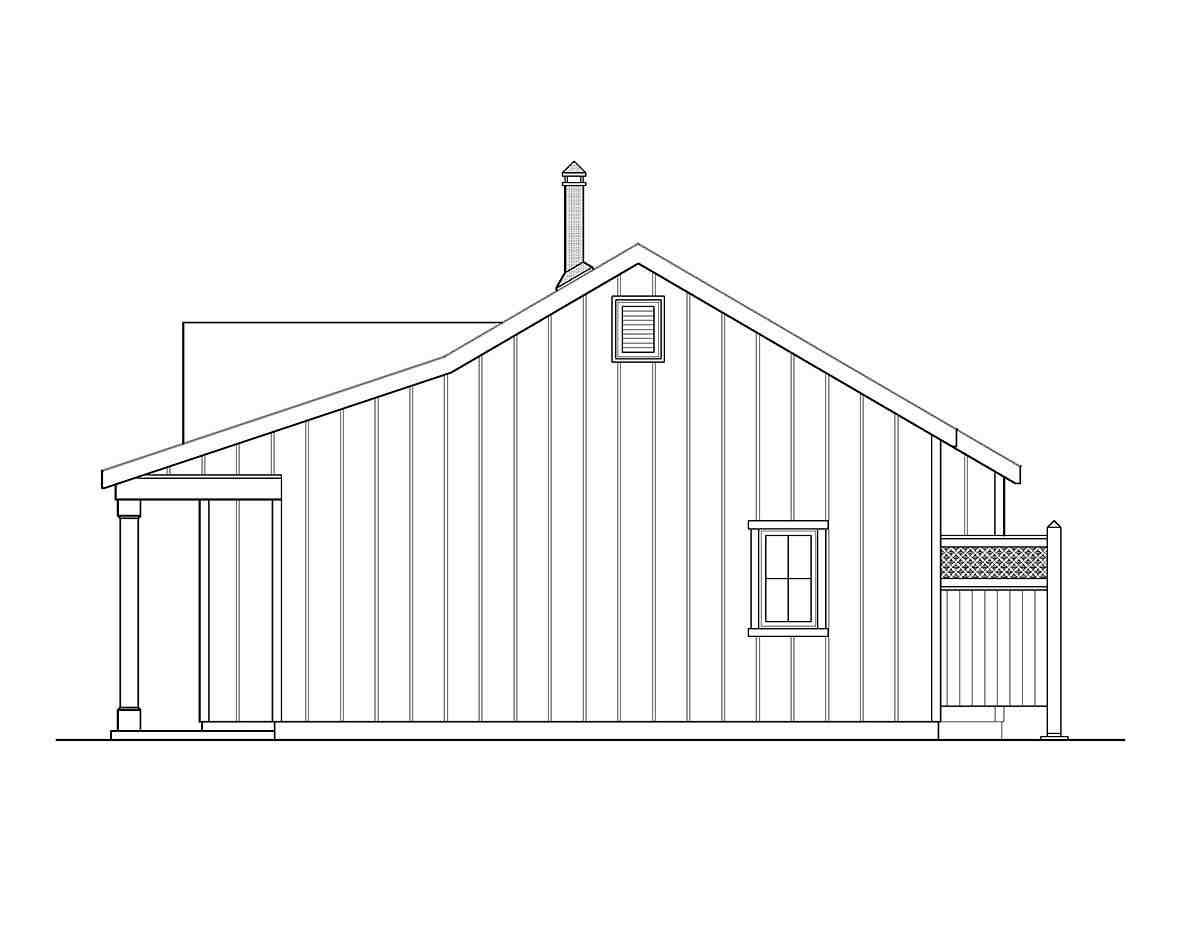 Ranch House Plan 52207 with 1 Beds, 1 Baths Picture 1