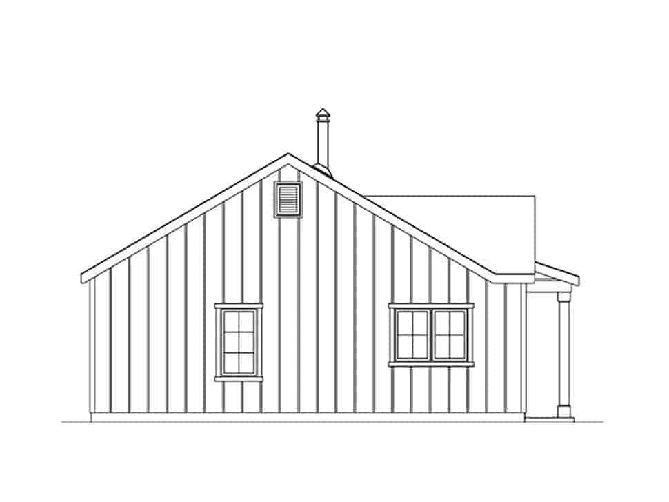 Ranch House Plan 52207 with 1 Beds, 1 Baths Picture 2