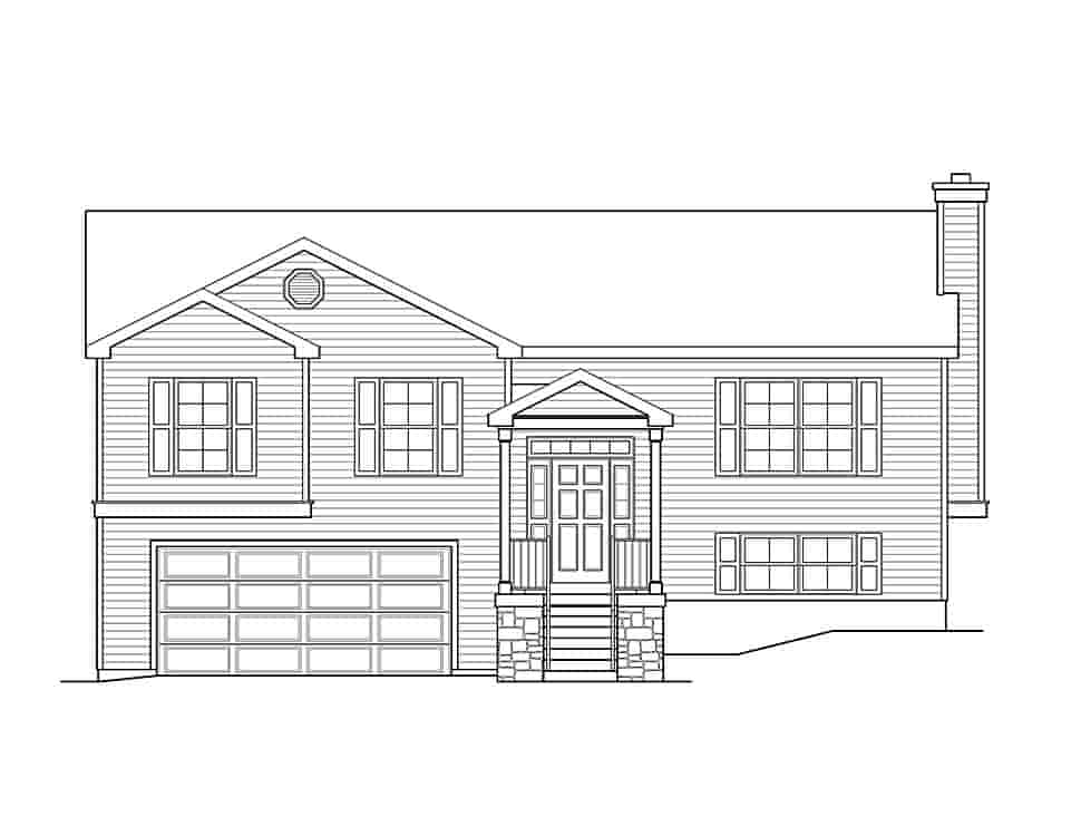 Ranch, Traditional House Plan 52217 with 3 Beds, 3 Baths, 2 Car Garage Picture 3
