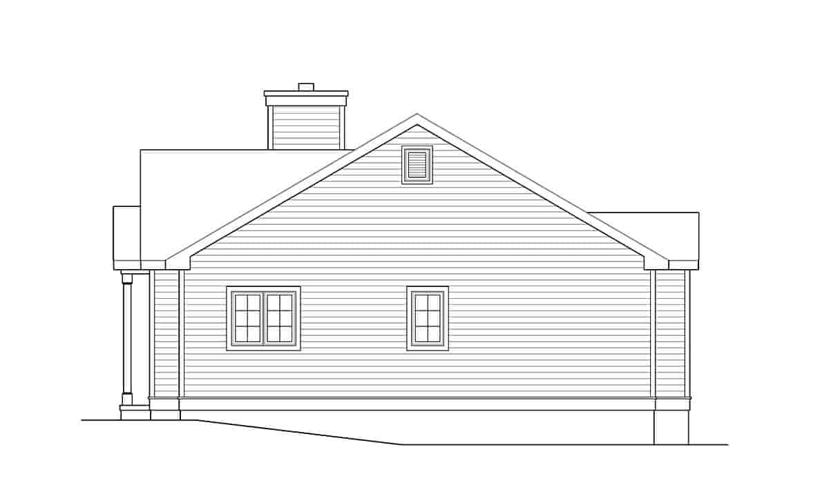 Cottage, Ranch House Plan 52229 with 2 Beds, 2 Baths Picture 1