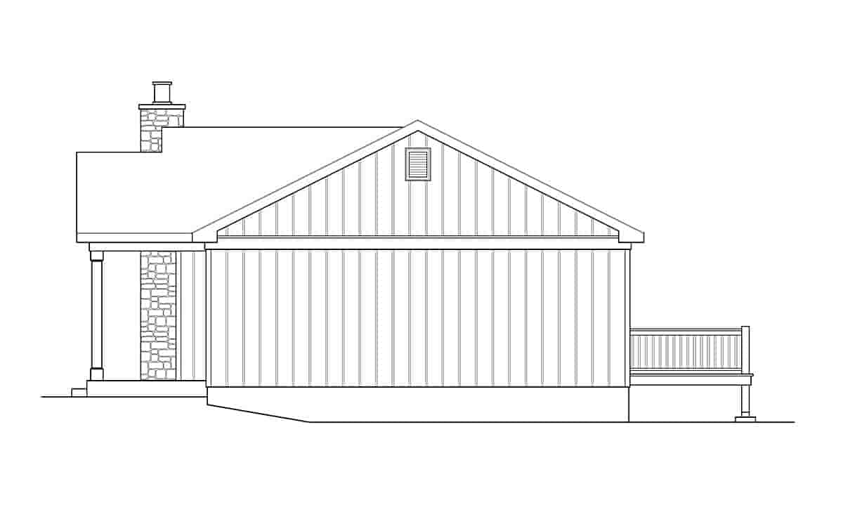Cottage, Country House Plan 52233 with 2 Beds, 2 Baths Picture 1