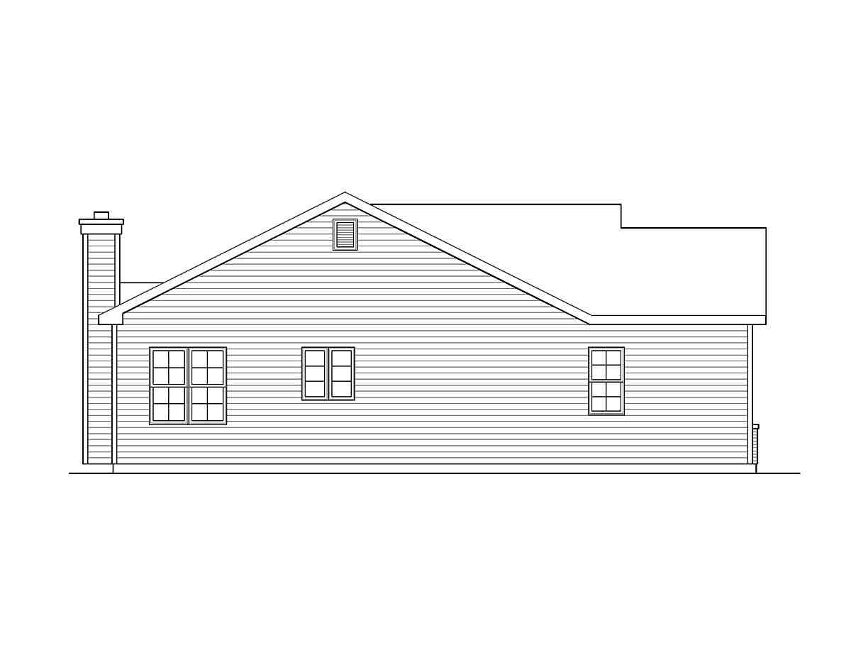 Ranch, Traditional House Plan 52235 with 3 Beds, 2 Baths, 2 Car Garage Picture 2
