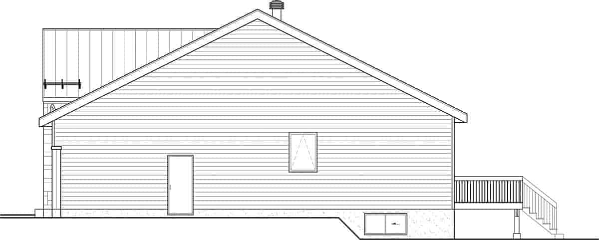 European House Plan 52835 with 3 Beds, 2 Baths, 1 Car Garage Picture 1