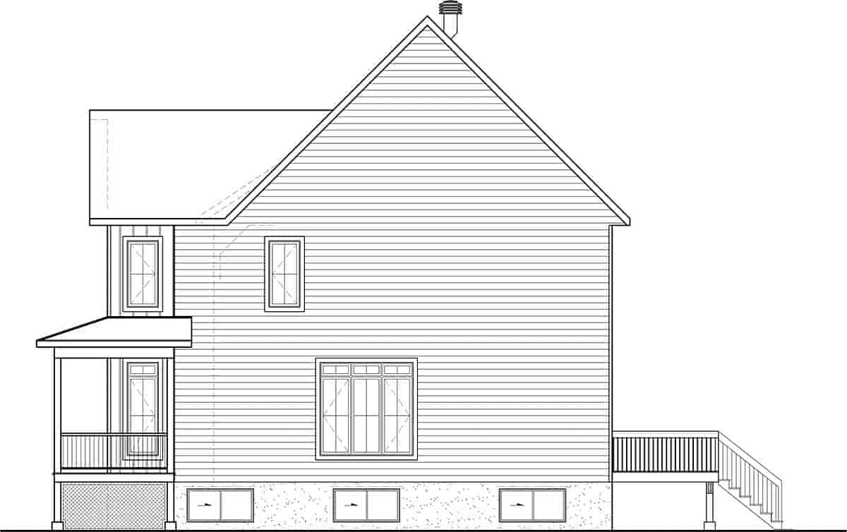 Farmhouse, Traditional House Plan 52871 with 3 Beds, 2 Baths, 1 Car Garage Picture 1
