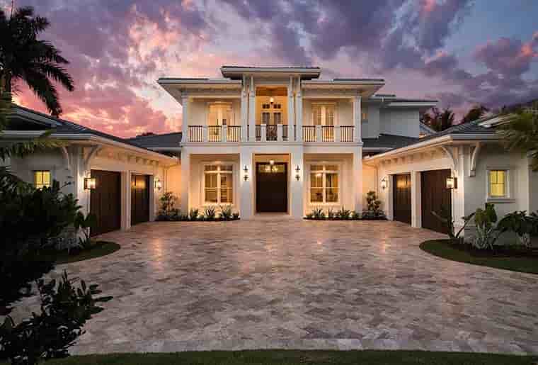 Coastal, Florida, Mediterranean House Plan 52928 with 4 Beds, 6 Baths, 4 Car Garage Picture 15
