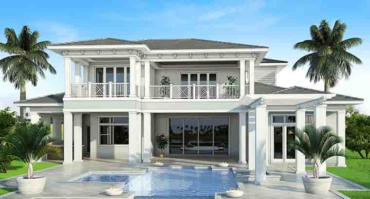 Coastal, Florida, Mediterranean House Plan 52928 with 4 Beds, 6 Baths, 4 Car Garage Picture 16